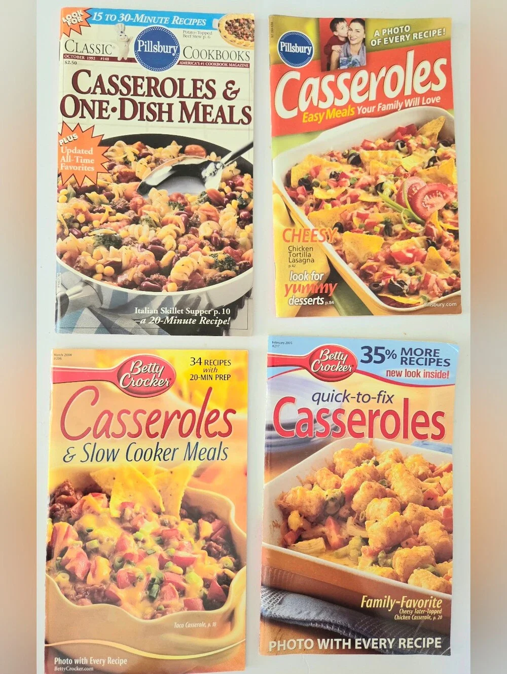20 CASSEROLES AND ONE DISH MEALS RECIPE COOKBOOKS BOOKLETS